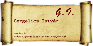 Gergelics István névjegykártya