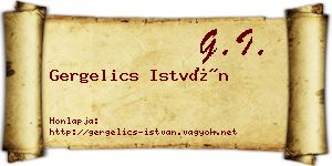 Gergelics István névjegykártya